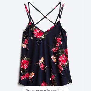 Papermoon Navy Floral Tank Top